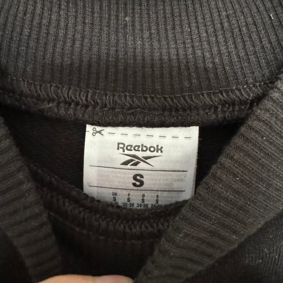 Reebok Black Logo Cutout Cropped Sweater - Picture 5 of 6